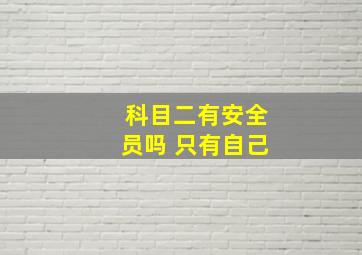 科目二有安全员吗 只有自己